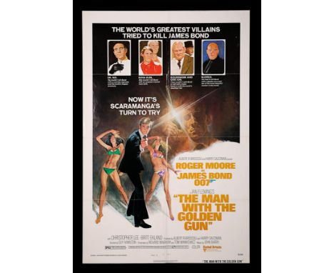 Artist: Robert McGinnisThe Style-B US One-Sheet for the Roger Moore James Bond film "The Man With The Golden Gun" (1974). The