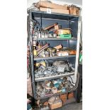 Shelving Unit And 2-Drawer Stand W/ Contents