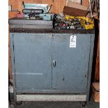 Short 2-Door Cabinet W/ Contents, Taps, Drill Bits, 24 X 18" Granite Surface Plate, Screw Drivers, G