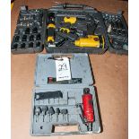 Rockford Pneumatic Tool Set, 1/2" Impact Driver, 3/8" Ratchet, Air Hammer, In Case W/ Fittings, Some