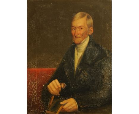 J.C. Myles (19th century), portrait of a clergyman, signed and dated 1845 verso, oil on canvas.  64 cm x 48 cm. 