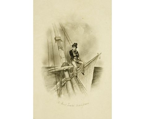 A bound scrapbook, William IV/early Victorian, containing hand-drawn pencil sketches and vignettes by the Kay/Key sisters (Ja