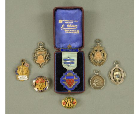 Three silver medallions for the Cumberland Change Ringers of Workington, each engraved on the back won by J Wilkinson, St Mic