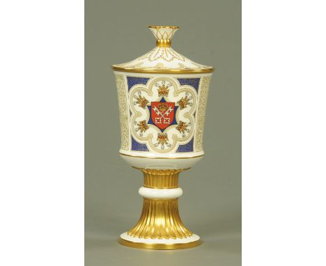 A Spode "The York Minster Chalice" No. 62/200, with certificate.  Height 32 cm.