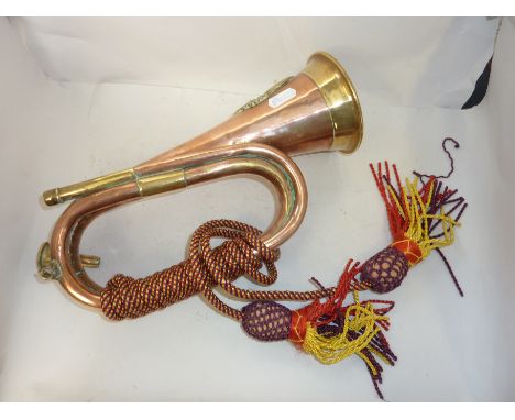 ROYAL WELSH FUSILIERS, a copper and brass bugle