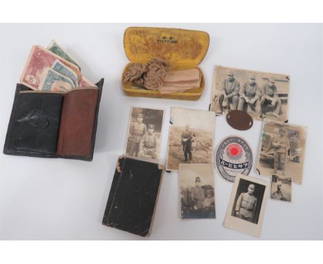 Small Selection of Japanese Itemsconsisting named Army dog tag named to a soldier in the 6th Border Garrison 4th Army ... 193