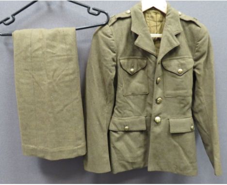 WW2 ATS OR's Service Dress Tunic and Skirtkhaki, fine woollen, single breasted, open collar tunic.  Patch chest pockets and l