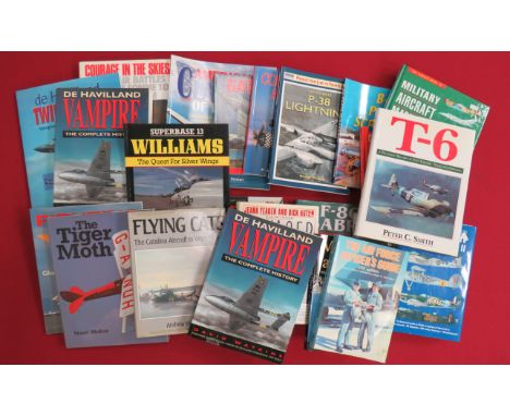Quantity of Various Aircraft Booksincluding De Havilland Vampire by D Watkins ... De Havilland Twin Booms by A Balch ... Flyi