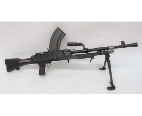 Scarce Deactivated MKIII "Jungle" Pattern Bren LMG.303, 21 inch barrel with front fixed flash hider and side mounted sight.  