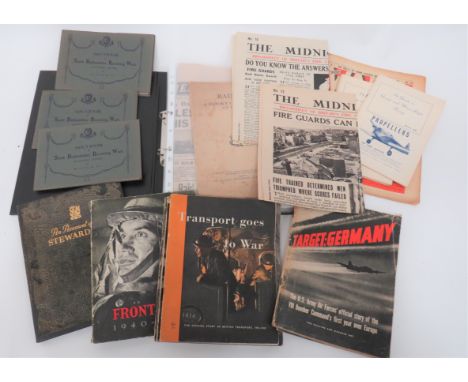 Selection of Wartime Booklets and Newspapersincluding An Account Of Our Stewardship (History of Vauxhall Motors During The Wa