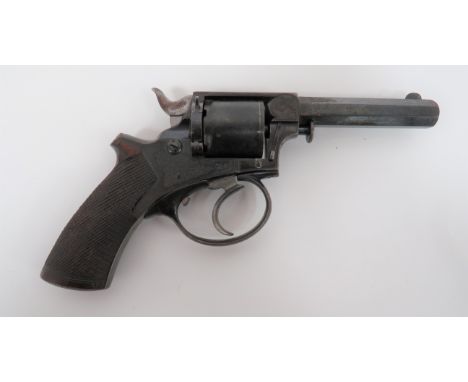 English Made Tranter Patent Revolver by "J Woodward"obsolete calibre, .30 RF, 4 inch, octagonal, blued barrel.  Front blade f