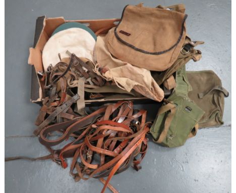 Variety of Military Equipmentincluding 5 x German pattern, canvas, bread bags ... German, canvas rucksack ... Canvas respirat