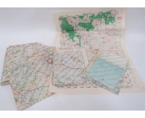 Good Set of Overprinted Army of Occupation Maps of Germanycaptured German maps of England with "Cancelled" to them and revers