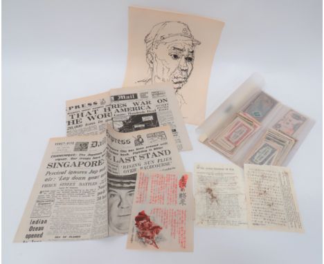 Small Selection of Japanese Orientated Items consisting US Propaganda leaflet 1-FO-1, dropped on the Island of Formosa ... 2 