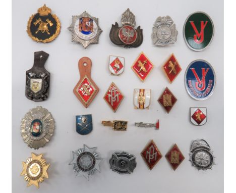 European & Foreign Fire and Police Badgesincluding gilt Canadian Fire Department ... Plated Stratford USA Fire Dept ... Plate