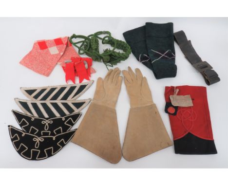 Selection of Various Military Items including sealed sample pattern for a Victorian, proposed cuff for Volunteers in scarlet 