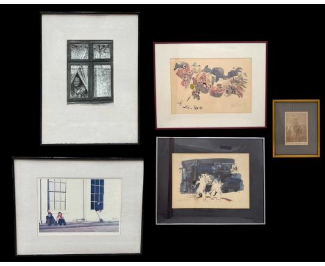 Eva Sicinska-Turrell, 'Great Grandmother', signed and dated Poland 1991, photographic print and 'Three Figures on a Street', 
