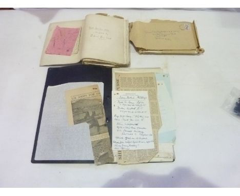 WEST COLONEL DUDLEY ERSKINE M.C.  Manuscript Notebook containing geneological information on the Family of West; also a bundl