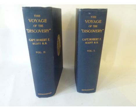 SCOTT R. F.  The Voyage of the Discovery. 2 vols. Illus. & maps. Orig. blue cloth gilt. 2nd imp., 1905.