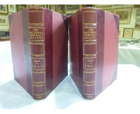 CUST LIONEL.  The National Portrait Gallery. 2 vols. Ltd. ed. 599/750. Very many port. plates. Quarto. Orig. maroon morocco, 