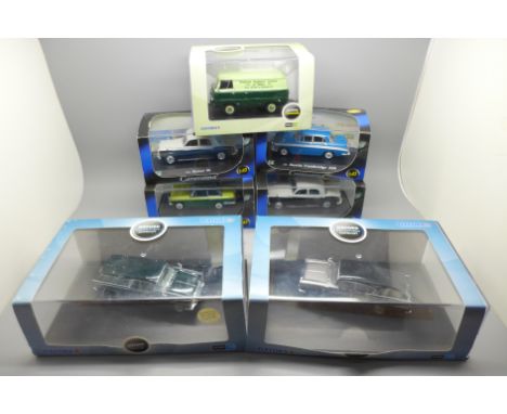 A collection of boxed Caravana and Oxford model vehicles 