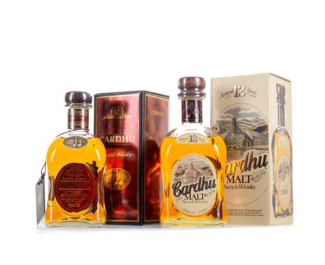 2 BOTTLES OF CARDHU 12 YEAR OLD (1L & 75CL) SPEYSIDE SINGLE MALT Cardhu was the first distillery acquired by John Walker & So