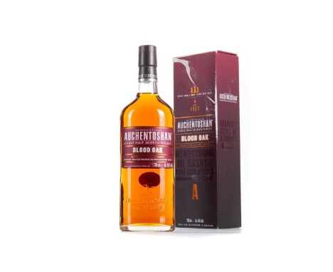 AUCHENTOSHAN BLOOD OAK LOWLAND SINGLE MALT Auchentoshan is part of a small minority of Scottish distilleries, in that every d