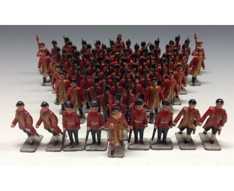 A Jo Hill Co eighty piece Coronation procession, cast metal honour guard,footmen, scale 36mm high;  a Zebra Toys miniature Ro