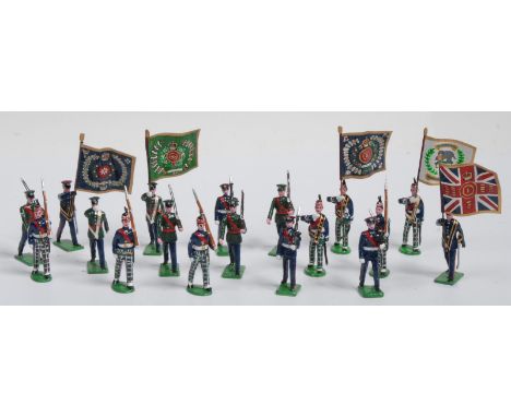 Diecast Soldiers - 1st Battalion Durham Light Infantry c.1955;  Royal Highland Fusiliers c 1961;  Worcester & Sherwood Forest