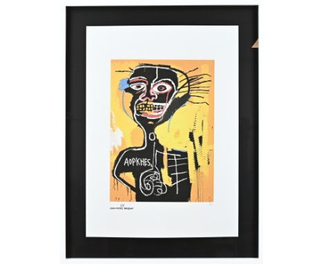Jean Michel Basquiat. 1960 - 1988. No. 22/100. Modern figure. Lithograph on paper. Dimensions: H 71 x W 50 cm. In good condit