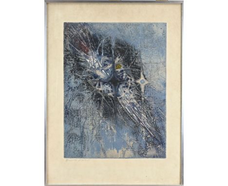 Krishna Reddy. 1925 - 2018. Epreuve d'artiste. Jelly Fish. Lithograph on paper. Dimensions: H 59 x W 44 cm. In good condition