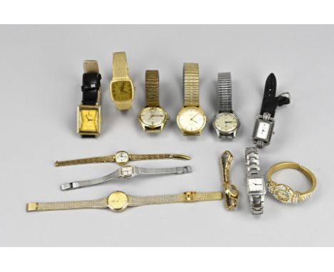 Lot of watches, partly mechanical and quartz including Citizen, Velona, Pulsar, Junghans, Remova, Zentra. In reasonably good 
