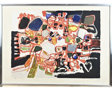 Corneille, 1962. 1922 - 2010. Epreuve d'artiste. Abstract 60s scene. Lithograph on paper. Dimensions: H 55 x W 75 cm. In good