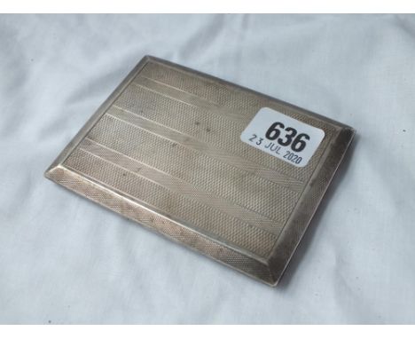Cigarette case with engine turned decoration - 187gms