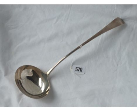 George III OEP soup ladle - London 1800 by WS - 145gms