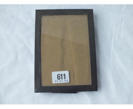 Engine turned oblong photo frame - 6.5" high - B'ham 1923