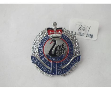 Enamel decorated Western Australia Prison Dept badge