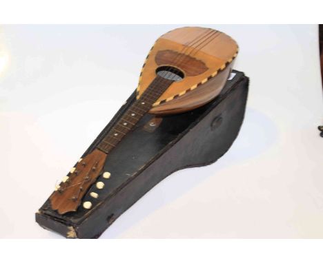 Cased mandolin