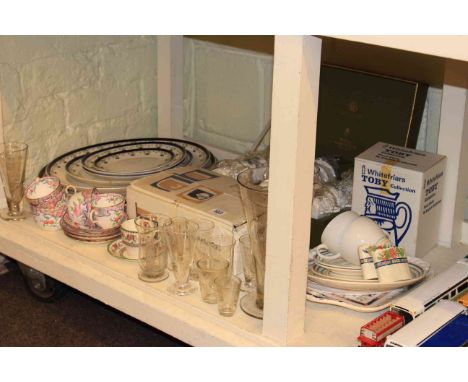 Boxed Royal Worcester coffee set, Whitefriars boxed set of six tumblers, graduated meat plates etc.