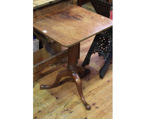 Georgian mahogany snap top occasional table on pedestal tripod base