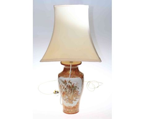 Japanese satsuma table lamp and shade