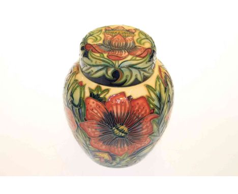 Moorcroft floral design ginger jar, first quality