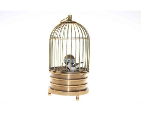 Reproduction bird cage clock