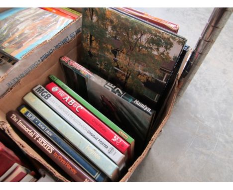 A box of car related books including 'Automobile de Reve' and 'MG sports cars' etc 