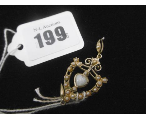 VICTORIAN PEARL AND OPAL PENDANT