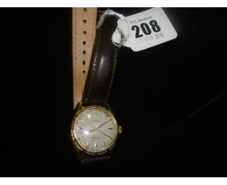 1950'S BUBBLE BACK 18ct GOLD CASED ROLEX, OYSTER PERPETUAL CHRONOMETER GENTS WATCH