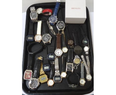 SELECTION OF LADIES AND GENTLEMEN'S WRISTWATCHESincluding Henley (new in box), Casio, Emporio Armani, Sekonda, Radley, Accuri