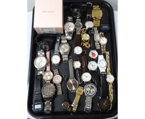 SELECTION OF LADIES AND GENTLEMEN'S WRISTWATCHESincluding Henley (new and boxed), G-Shock, Nixon, Rotary, Skagen, Titan, Casi