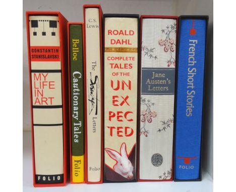 SMALL COLLECTION OF FOLIO SOCIETY BOOKScomprising 'Complete Tales of the Unexpected' Roald Dahl; 'Jane Austen's Letters'; 'Fr