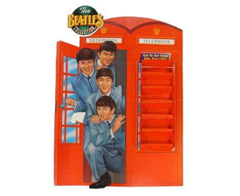 'THE BEATLES COLLECTION' FLOOR DISPLAYa folding cardboard stand for trade cards, circa 1990's, 171cm high x 121cm wide, with 